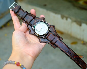 Correa de cuero Bund Correa de reloj Bund 16 mm 18 mm 20 mm 22 mm, manzanas Correa de cuero 38 mm 40 mm 42 mm 44 mm Correa de brazalete, Correa de tamaño personalizado