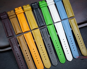 Padded  Genuine Alran Leather Watch Strap 24mm 22mm 21mm 20mm Black Brown Tan Handmade Leather Band Men Women 19mm 18mm 16mm Custom Size