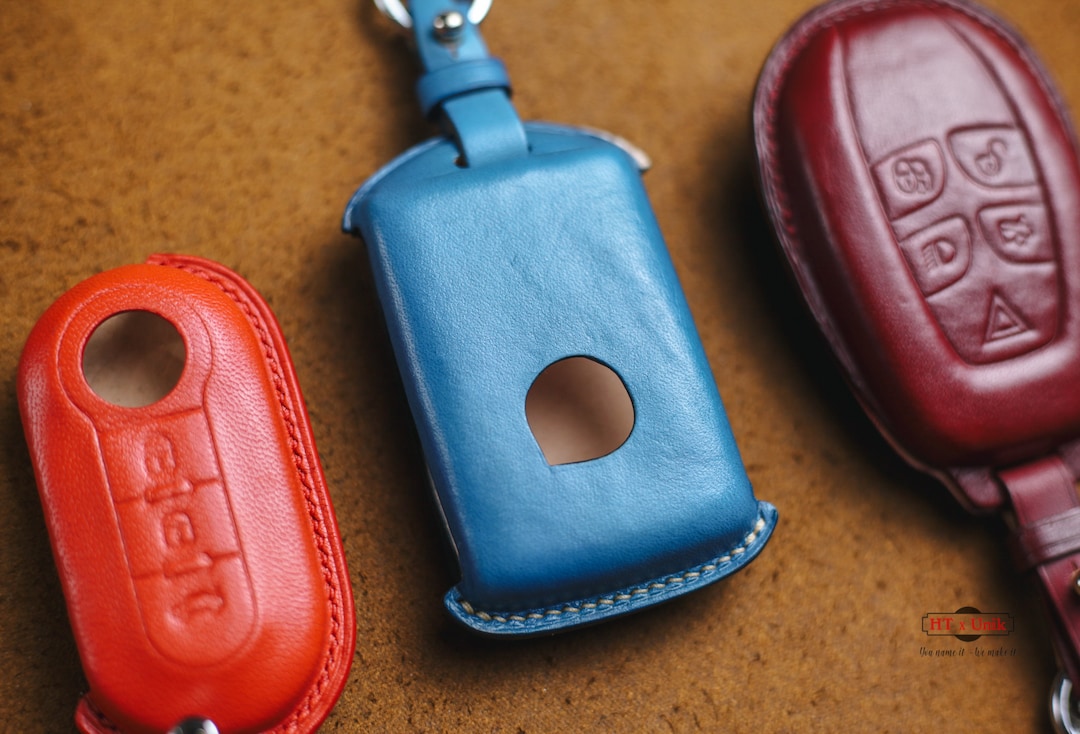 Leather Key Fob Cover Case for Volvos XC40 XC60 XC90 XC70 S60 S80 S90