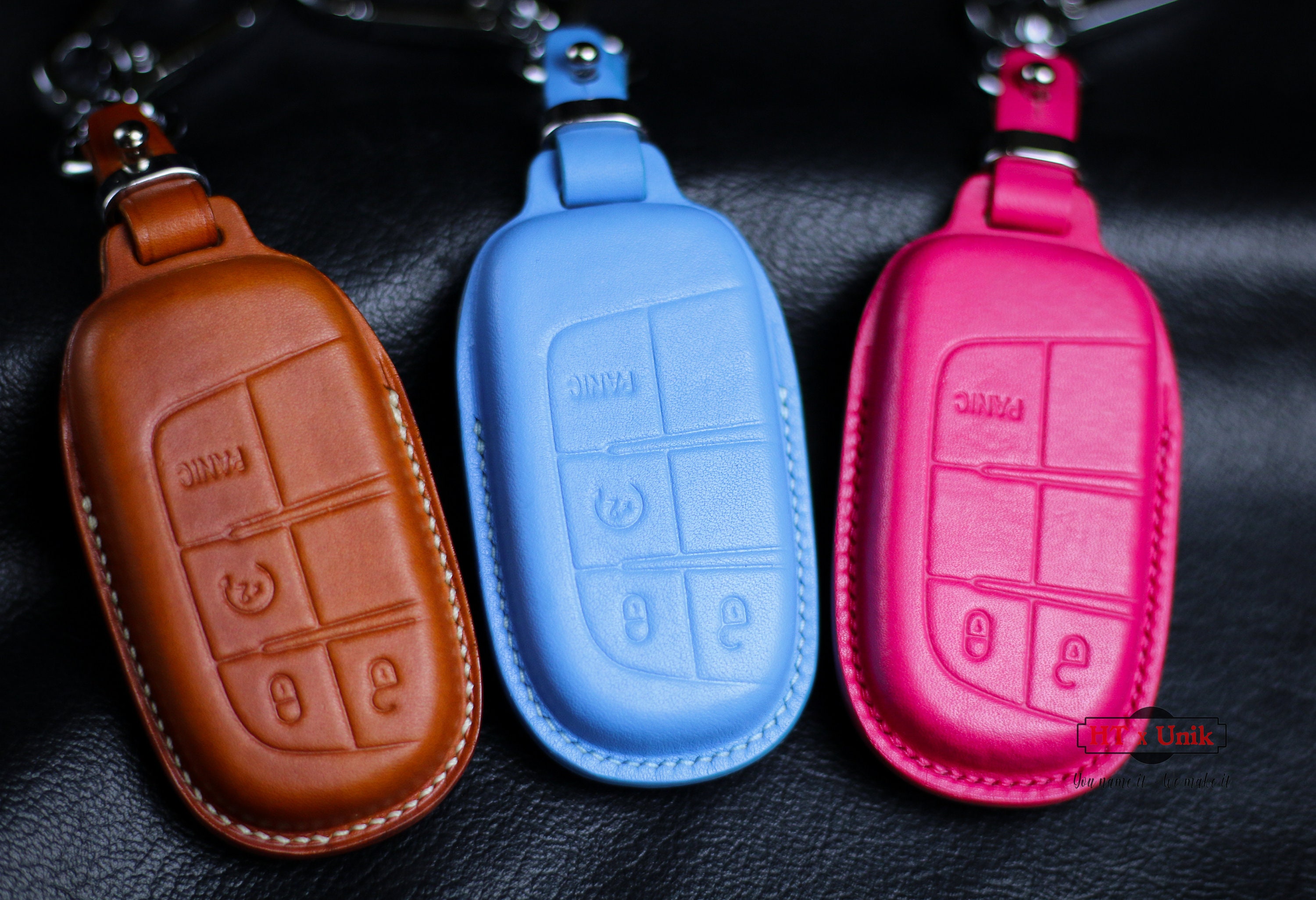 Leather Key Case for Challenger Charger Journey SRT Scat