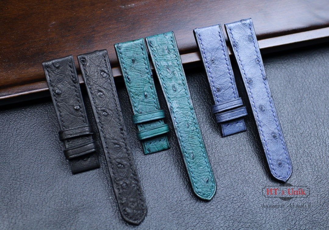 Straußenleder Uhrenarmband Strap 24mm 22mm 21mm 20mm