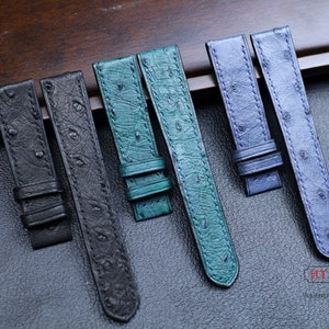 Ostrich Leather Watch Band Strap 24mm 22mm 21mm 20mm Ostrich Leather Watch Band 19mm 18mm 16mm High quality Ostrich Leather Strap Men Women