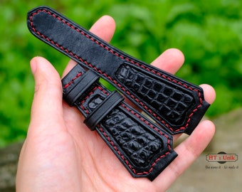 Unique Watch Strap Men Women, Custom Leather Watch Band, Leather Watch Strap 16mm 18mm 20mm 22mm 24mm, Custom size strap Vegtan Alligator