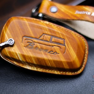 Cover For Bronco Sasquatch Key Fob Cover Case 2023 Bronco Sport 2024 2022 Keyless Remote Holder Custom Bronco Leather Keychain Keyring