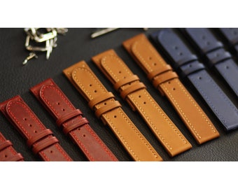 Custom Leather Watch Band, Leather Watch Strap, Apple Watch Band, Men Watch Band 38mm 40mm 42mm 44mm, Watch Strap 16mm 18mm 20mm 22mm 24mm