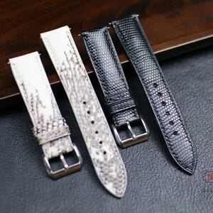 Genuine Lizard Leather Watch Strap 24mm 22mm 21mm 20mm 19mm 18mm 16mm Lizard Skin Watch Band. Luxury Lizard Replacement Strap Gift Men Women