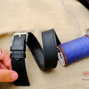Double Wrap Leather Watch Band, Double Strap Leather Watch Strap, Long Strap for apples Double Strap, Dual Watch Strap 16mm 18mm 19mm 20mm
