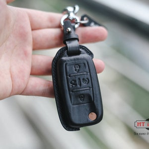 Fob Cover For Golf 7 GTI MK7 Polo Bora Leather Key Fob Case for Tiguan Jetta Beetle Caddy Eos GTI Touareg Remote Holder Keychain