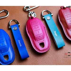 Schlüsselanhänger Tasche Cayenne Panamera 970 971 Carrera 911 991 Taycan Cayman 996 997 Macan 918 Spyder 718 Boxster mit Schlüsselring