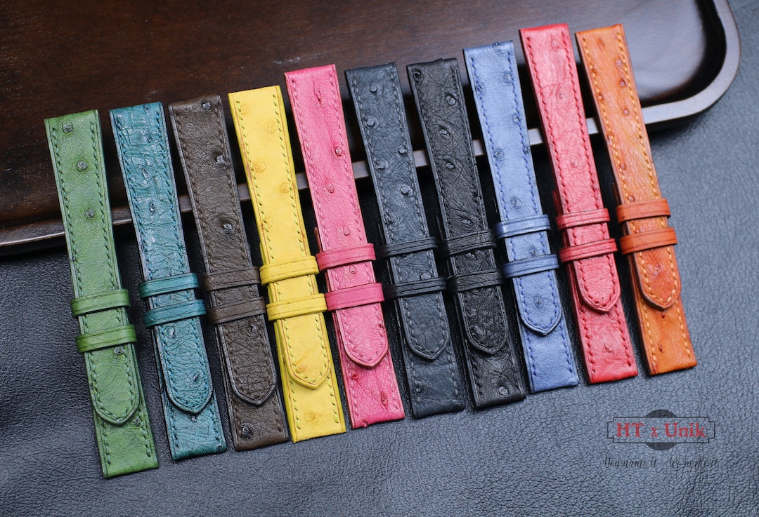 Echt Straußenleder Uhrenarmband Straussenarmband 24mm 22mm 21mm