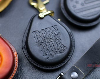 Leather Key Fob Cover Case 2025 Harley Models Sportster Street VRSC Softail Trike Slim Road Glide Low Rider X48 1200 883 Harley Street Glide