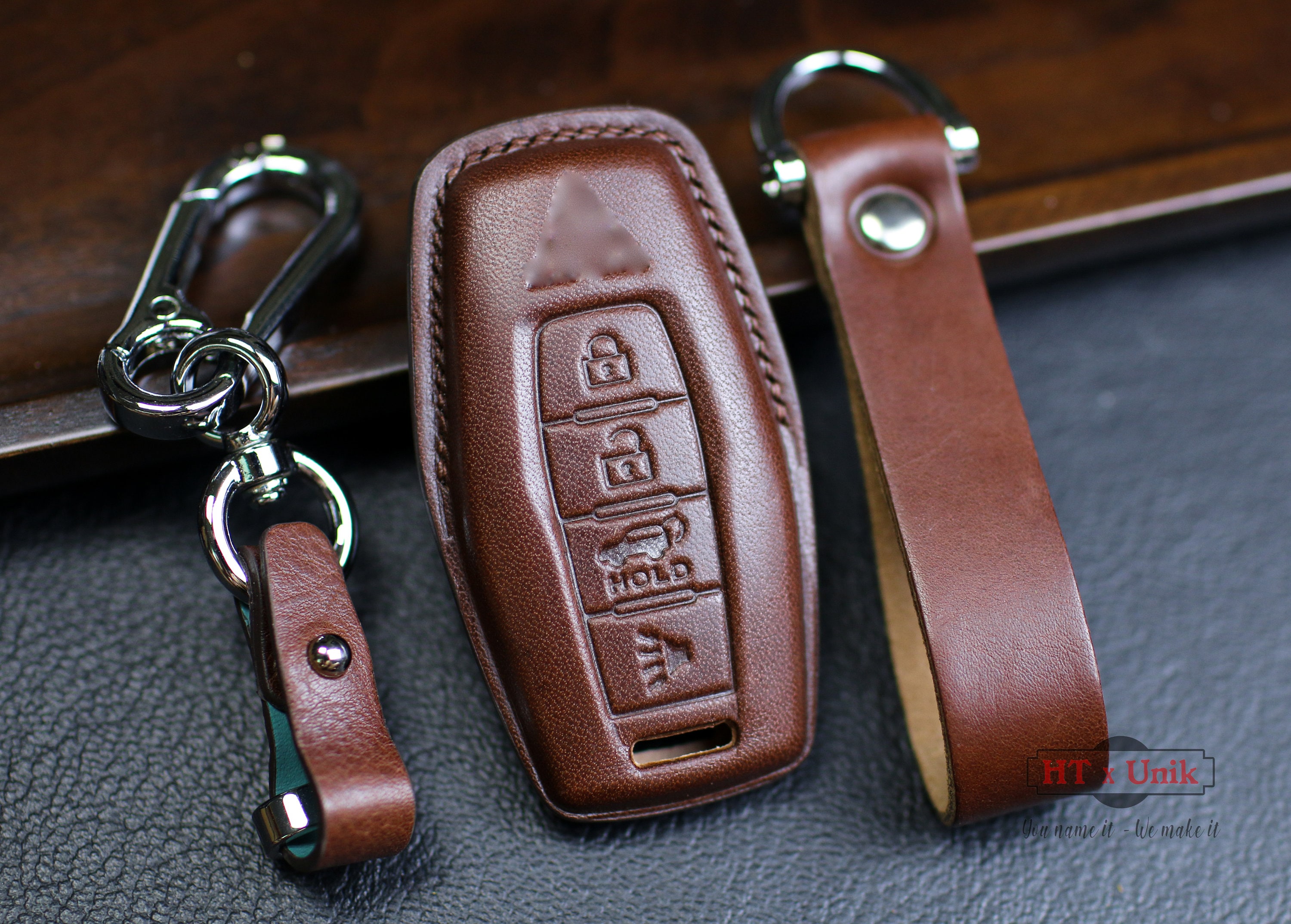 ontto Custodia portachiavi in pelle per Mitsubishi Outlander