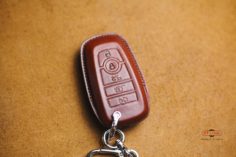Fob Cover Case for Mustang Mach E 2021 2022 Leather Key Fob Cover Case Mustang Keychain Keyless Remote Holder Custom Stamping Horse Mustang image 7