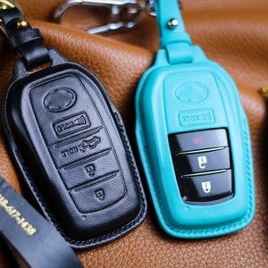 Süße Girly SIENNA Fob Zubehör Land Cruiser Tundra TRD Pro Leder Schlüsselanhänger Sienna 2023 2024 Keyless Key Fob Halter Keychain