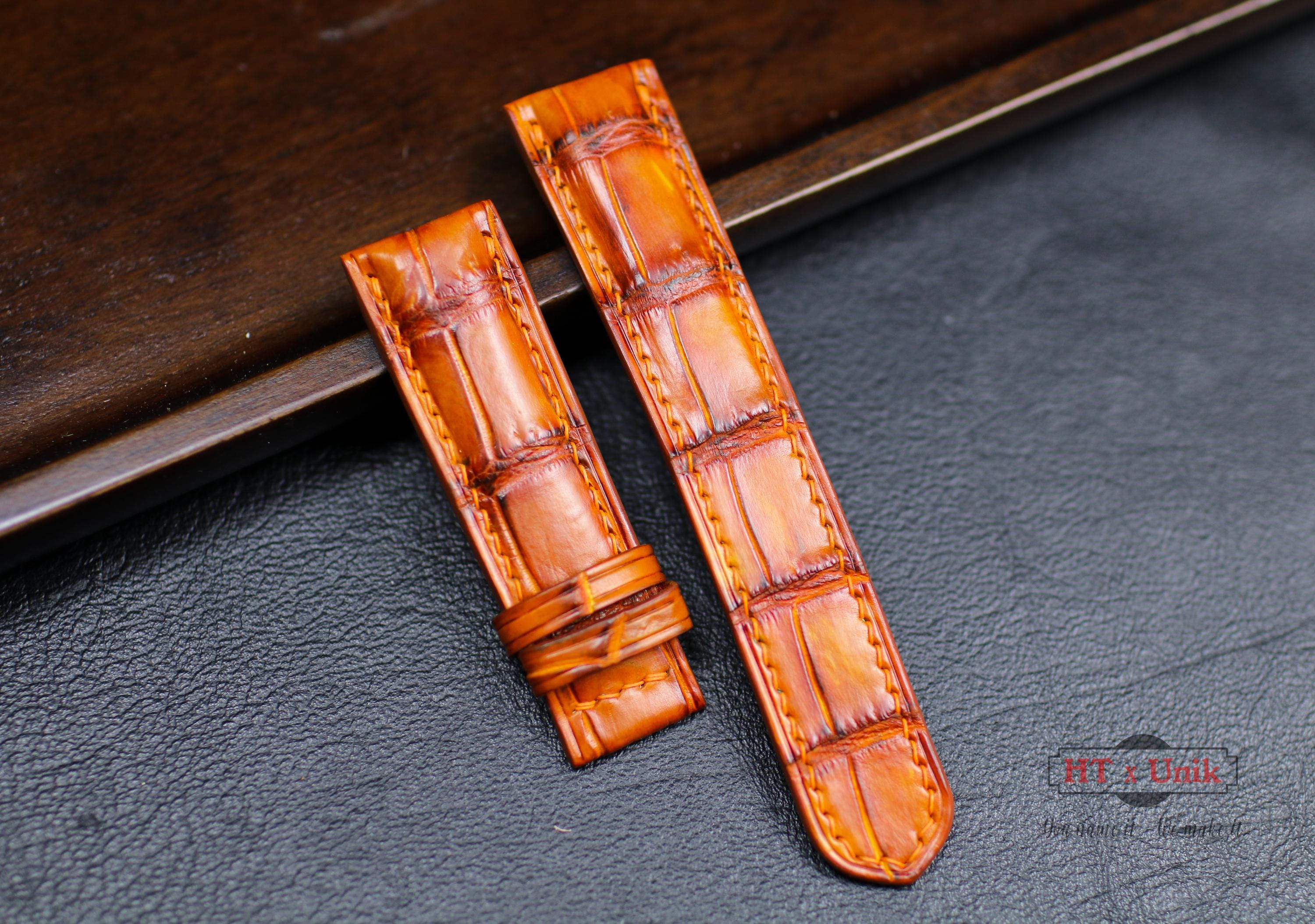Alligator Watch Strap Orange - Etsy