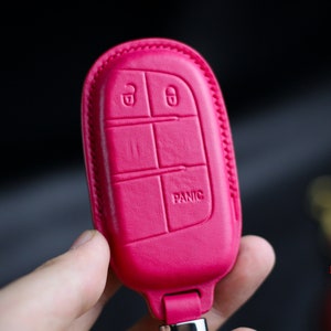 Pink Cute custom key fob cover for 2025 Chryslerr 200 300C Charger Journey Challenge Dart Durango Renegade Accessories Chryslerr Keychain