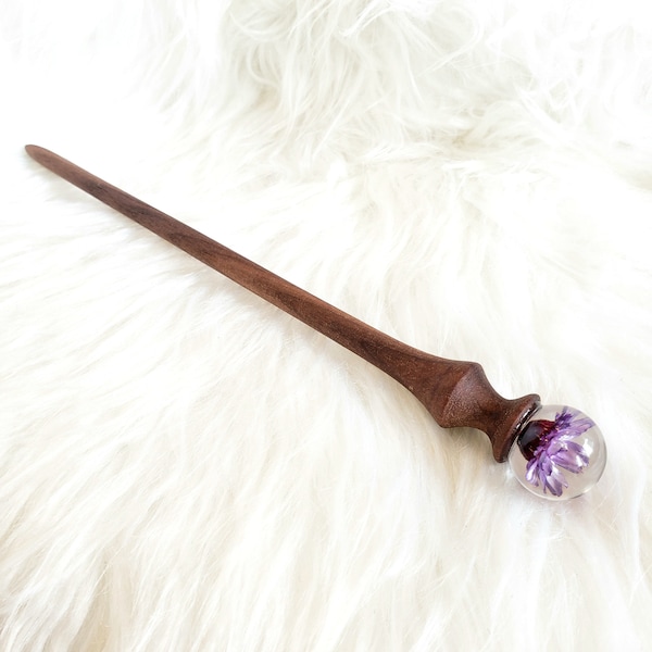 Acrylic Hair Fork, Wooden Resin Hairpin, Terrarium Hair Fork, Flowers Hair Stick For Long Hair, Hippie Vintage Boho Chic Gypsy Accessories