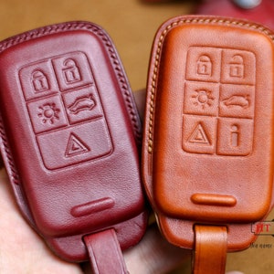 Key Cover for Volvos 2023 XC70 2022 XC60 2024 V70, V60, S80, S60, V40, Volvos 5-Button Smart Proximity Key, Car Key Case, Gifts For Men