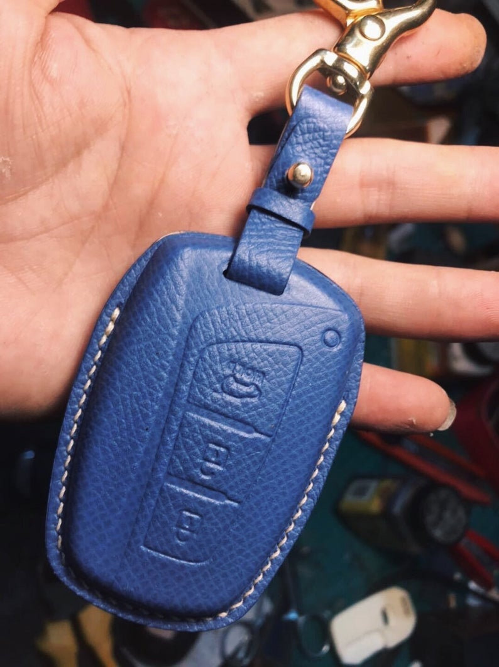 Hyundai Custom Leather Key Fob Cover for Hyundai Santa Fe Etsy