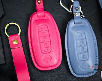 All type Nisssans Fob Cover Case 2025 Pathfinder 2024 Qashaqai Rogue Altima Remote Holder 2023 Frontier G25 G35 G37 Q60 FX35 Keychain Leaf
