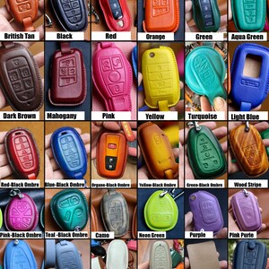 Fob Cover Case for Mustang Mach E 2021 2022 Leather Key Fob Cover Case Mustang Keychain Keyless Remote Holder Custom Stamping Horse Mustang image 10