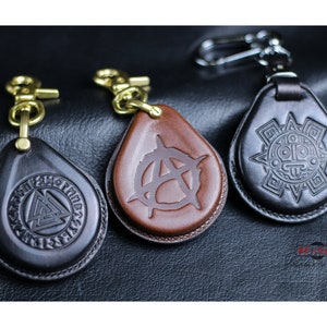 Key Cover For Harley Key Fob Cover Case Holder Leather X48 Street Glide Cvo Glide Electra King Limited Bob Boy Keychain Skull Viking Punk