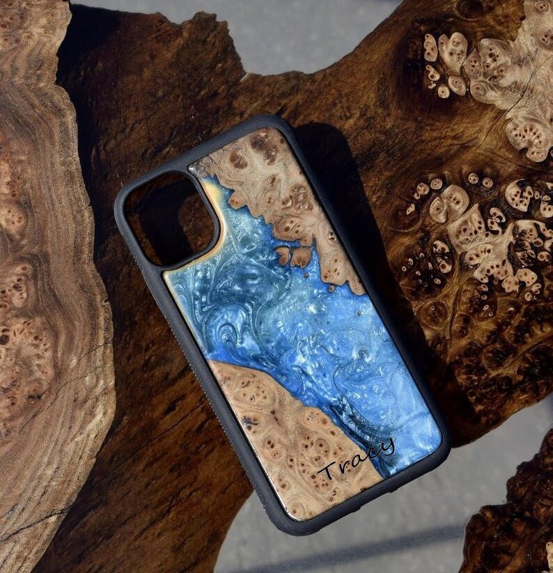 Real Wood Epoxy Resin Phone Case iPhone 12 11 Pro Pro Max Etsy