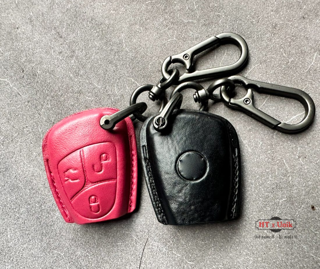 Clk Modification Case Leather Key Fob Cover Case for B C E ML S CLK CL 3 Buttons S600 E500 ...