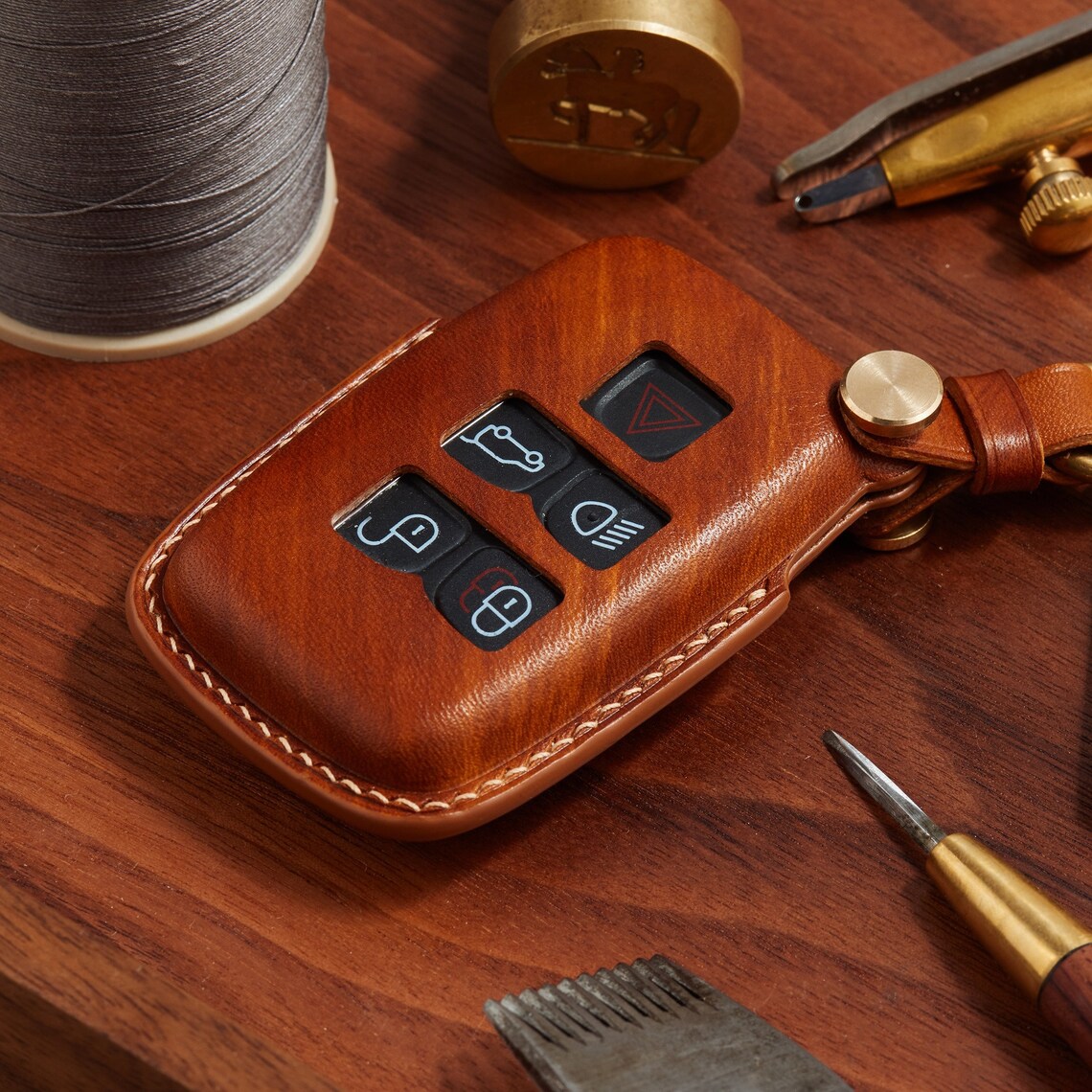 Jaguar Custom Leather Key Fob Cover for Jaguar Fpace XE XF Etsy