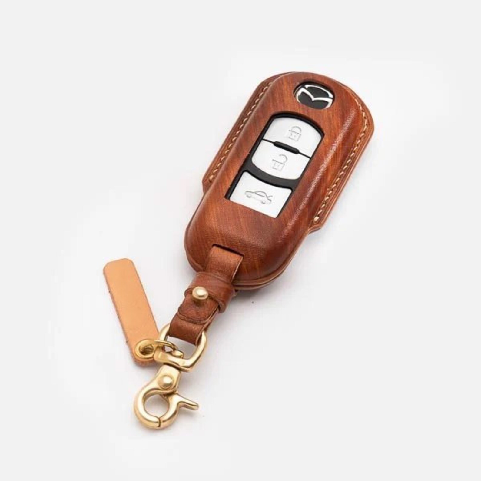 Mazda Custom Leather Key Fob Cover Leather Car KeyChain Car Etsy