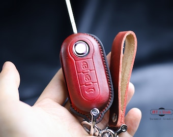 SALPIE Beschermhoes van siliconen voor Fiat 500 Punto Panda 500L Lancia Ypsilon Delta Musa 3 toetsen Car Key Cover Fiat (paars