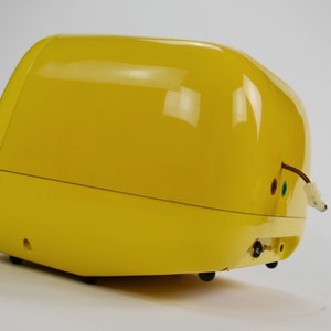 Space Age Yellow Portable Tv, Iskra Minirama, Vintage Home Decor, Retro Tv, MCM, MOMA New York, Iskra Tv, Minirama Tv, Retro Decor, Vintage image 6