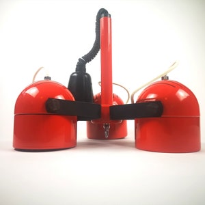 Vintage Red Pendant Lamp, Retro Ha Lamp, Yugoslavia, Vintage Ceiling lamp, Space Age, Reflector Lamp, Hanging Lamp, Spot Light, Mid Century