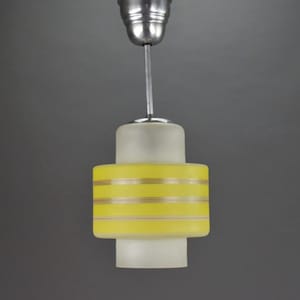 Small Pendant Lamp from 1960 Yugoslavia, Vintage Ceiling Lamp from 60&#39;s, MCM Transparent Lightning, Mid Century Light Fixture, Art Deco