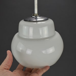 Bauhaus Hanging Lamp from 1960&#39;s,Vintage Glass Pendant Lamp, Art Deco Hanging Fixture Lamp, Made in Yugoslavia in 1960&#39;s,Art Deco Furniture