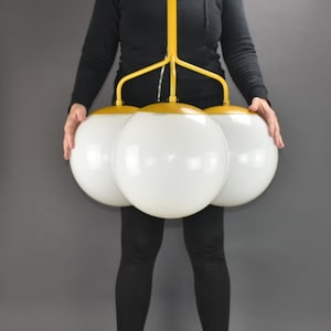 XL Sputnik Pendant Lamp, Space Age Glass Bubbles Chandelier, Yugoslavia in 1976, Special Atomic Light Fixture, Vintage Pendant Light, MCM