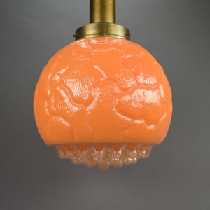 Vintage Orange Ball Ceiling Lamp, Space Age XL Sijaj Hrastnik Lamp, Vintage Lamp from 70&#39;s, Yugoslavia Lamp Design MCM Ceiling Lamp Fixture