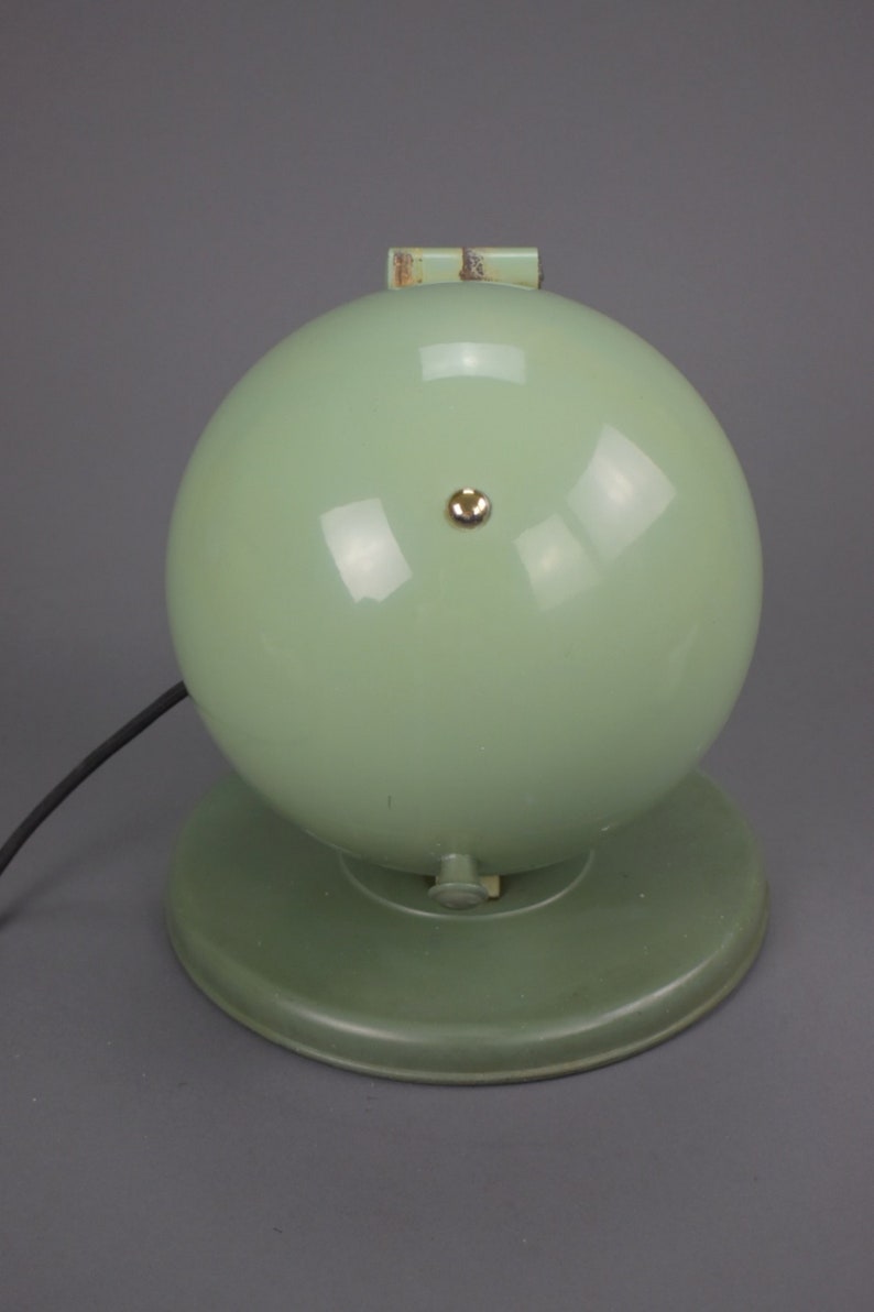 Vintage Green Medical Bauhaus Table lamp from 1930,Industrial Still Klein Hohensonne S 100 Original Hanau Light,Vintage Decor Lamp, MCM zdjęcie 1