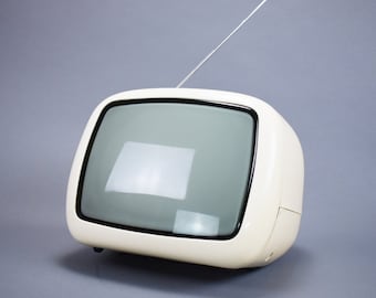 Space Age Portable Tv White Iskra Minirama, Vintage Tv, Yugoslavia 70s, White Portable Tv, Atomic, Vintage Home Decor, Retro White, MCM Tv