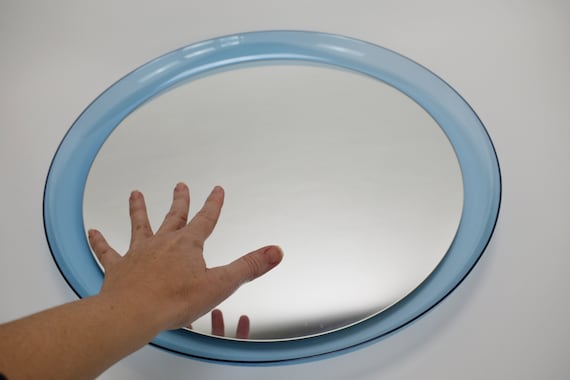 Round Mirrors, Set of Two: Space Age Plastic Mirror, Make up