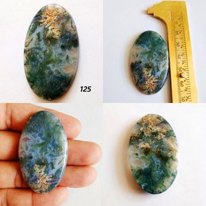 Cabochão de ágata musgo verde, pedra solta, pedra preciosa, cabochão de ágata musgo lindo, excelente pedra preciosa de grau A de alta qualidade