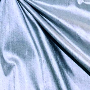 Ice-Blue Dupioni Fabric, Faux Silk, Dupioni Silk Fabric