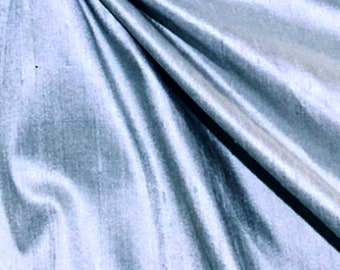 Tela Dupioni Azul Hielo, Seda Sintética, Tela de Seda Dupioni
