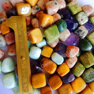 Mezcla de piedras preciosas pulidas, piedras pulidas mixtas, cristales curativos, mezcla de piedras pulidas, lote al por mayor, ágata natural en bandas pulida AAAA1