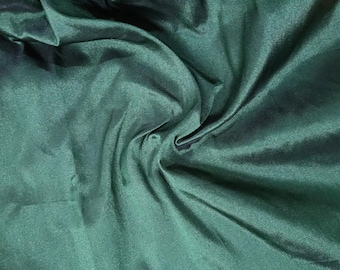 Tela de tafetán, tela de tafetán verde oscuro, tela de tafetán de poliéster cortada a medida