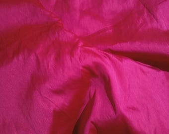 Tela de tafetán, tela de tafetán rosa fucsia, tela de tafetán de poliéster cortada a medida
