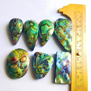 Natural Abalone Shell Cabochon, Abalone Shell Gemstone, Abalone Shell Beads for Jewelry