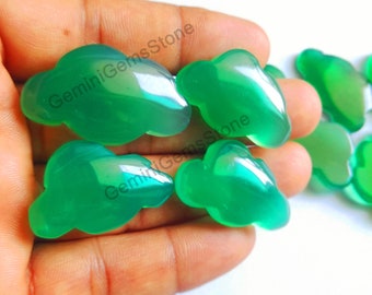 Piedra de nube de ónix verde - Piedra preciosa de nube de ónix - Piedra tallada verde - Nube de cristal de ónix - Nube de ónix para colgantes y cuentas para joyería