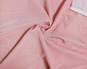 Terciopelo color melocotón, tela de terciopelo de seda y poliéster, tela de terciopelo para vestidos de novia, bodas y fiestas.