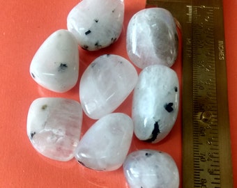 Piedra lunar arcoíris - Cristal de seguridad - Esperanza - Felicidad - Nuevo comienzo - Energía femenina divina de la luna - Apoyo - Reflexiones relajantes